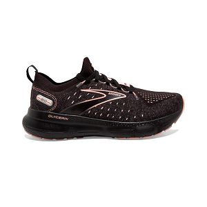 Brooks Glycerin StealthFit 20 Road Running Shoes - Womens, Black/Coral | IE-MYJ371546